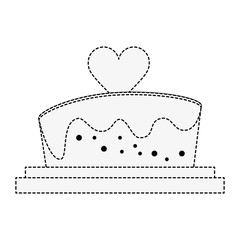 Poster - Wedding big cake icon vector illustration graphic design