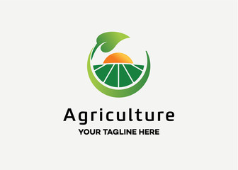 Wall Mural - Agriculture Logo Template Design Vector, Emblem, Design Concept, Creative Symbol, Icon