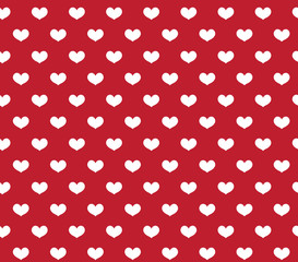 Wall Mural - Heart seamless pattern. Love repeating texture. Endless background, wallpaper, backdrop. Vector illustration