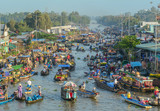 Fototapeta Dziecięca - Floating market in Mekong Delta, Vietnam