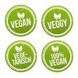 Vegan Button und Vegetarisch Banner Set.