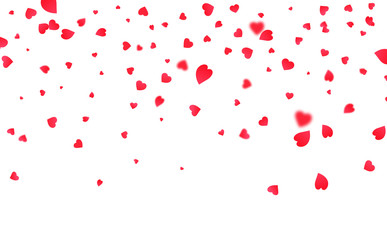 Wall Mural - Heart confetti. Background for Valentines Day. Flying Valentine hearts