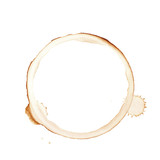 Fototapeta Tęcza - Round coffee stain isolated