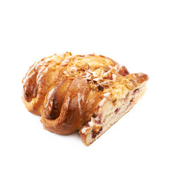 Poster - Sweet cinnamon pastry bun isolated