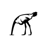 Fototapeta Konie - ostrich head in sand vector ilustrations