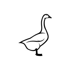 Wall Mural - goose vector silhouette