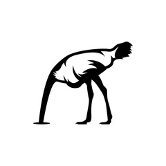 Wall Mural - ostrich head in sand vector ilustrations