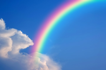 Sky and rainbow background