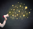 © ra2 studio - Megaphone with lightbulbs