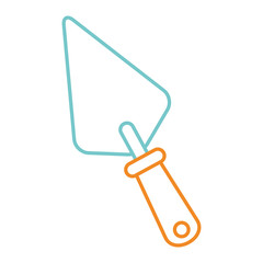 Wall Mural - spatula construction tool handle icon vector illustration