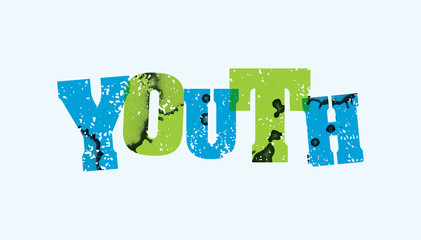 Sticker - Youth Concept Stamped Word Art Illustration