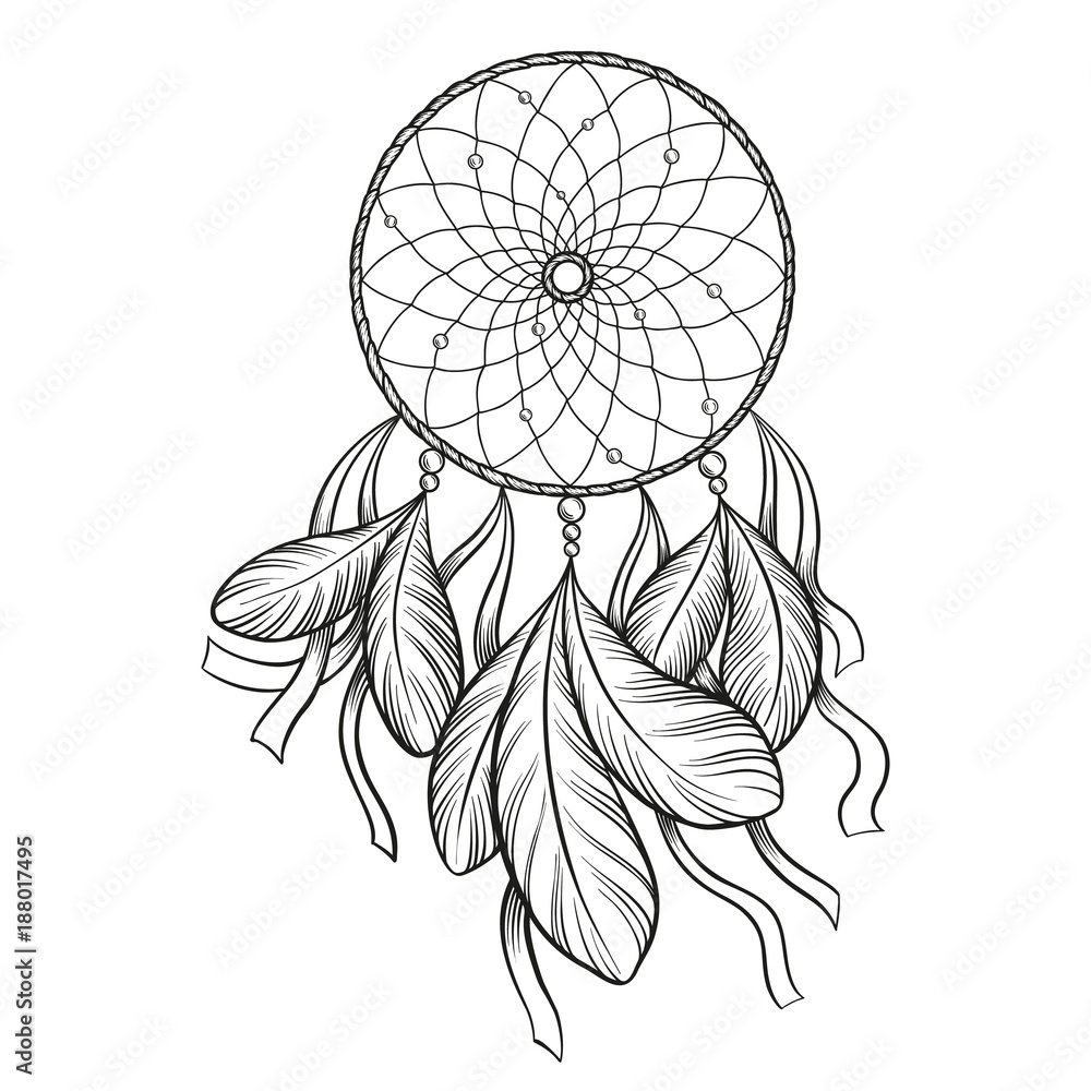 dreamcatcher outline