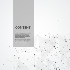 Leinwandbilder - Geometric background with connected abstract shapes. Vector modern background