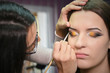 © dobok - The girl makes up eyes in salon