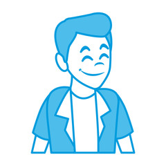 Man profile cartoon icon vector illustration graphic design