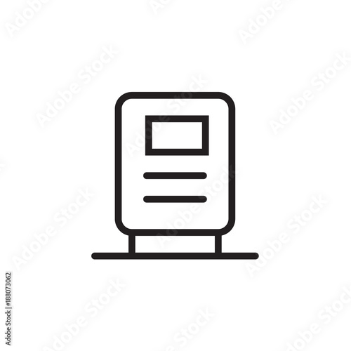 Exhibition Banner Stands Promo Display Icon Vector Illustration