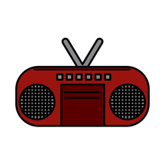 Wall Mural - Radio stereo device icon vector illustration graphic design