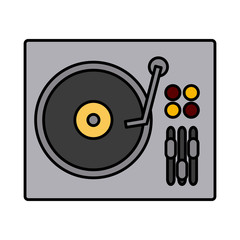 Poster - DJ turntable symbol icon vector illustration graphic design