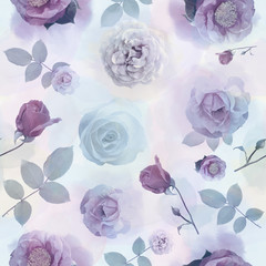 Wall Mural - seamless   pattern with roses