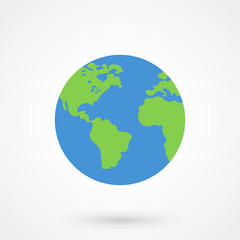vector planet earth icon. flat design vector illustration for web banner, web and mobile, infographi