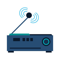 Wifi router antenna icon vector illustration graphic design