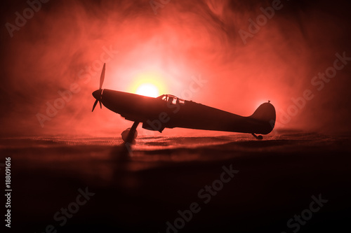 Fotomural British jet-propelled model plane in possession