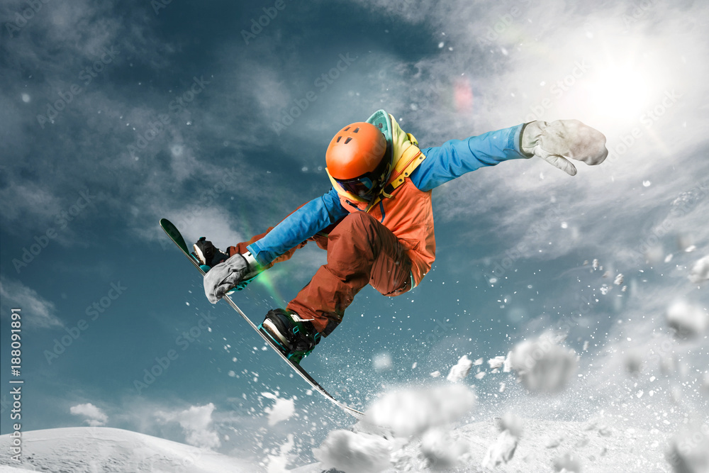 Snowboarding - obrazy, fototapety, plakaty 