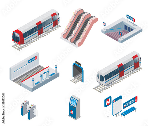 Isometric Metro Elements Collection