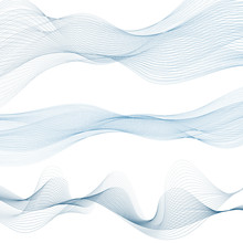 Abstract Vector Background With Wavy Lines.