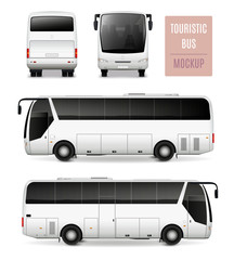 Poster - Touristic Bus Realistic Advertising Template