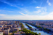 Scenic panorama of Paris from Eiffel's tower