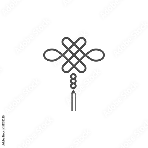 Chinese decor icon. Elements of Chinese culture icon