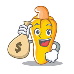 Poster - With money bag cashew character cartoon style