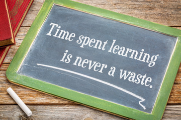 time spent learning in never a waste