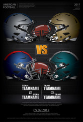 Wall Mural - American football Poster Vector Illustration