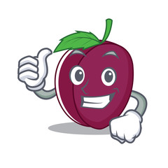 Sticker - Thumbs up plum character cartoon style