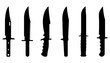 Knives silhouette set