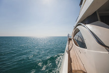 Luxurious Yacht Motorboat In The Sea, Luxury Private Boat Cruise