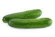 Long cucumber on white