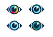 Eye icon - eye symbol. Flat eye icons