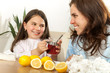 © tcsaba - Mother and daughter with cold or flu