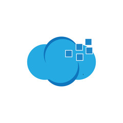 Wall Mural - cloud vector logo