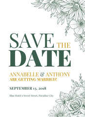Wall Mural - wedding invitation design