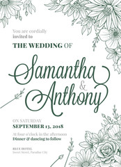 Wall Mural - wedding invitation design