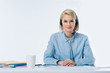© LIGHTFIELD STUDIOS - portrait of young smiling call center operator in headset at workplace