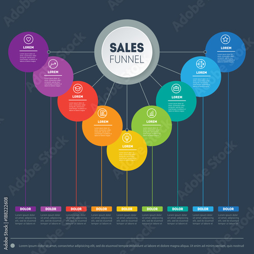 Poster Business presentation concept with 9 options