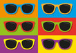 lunettes de soleil - vacances - été - symbole - coloré - mode - accessoire - plage