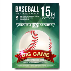 baseball poster vector. baseball ball. design for sport bar promotion. baseball club, academy flyer.