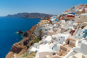 Wall Mural - Architecture of Oia town on Santorini island, Greece