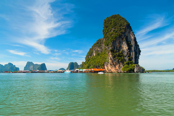 Wall Mural - Ko Panyi fishing village at Phang Nga Bay in Thailand